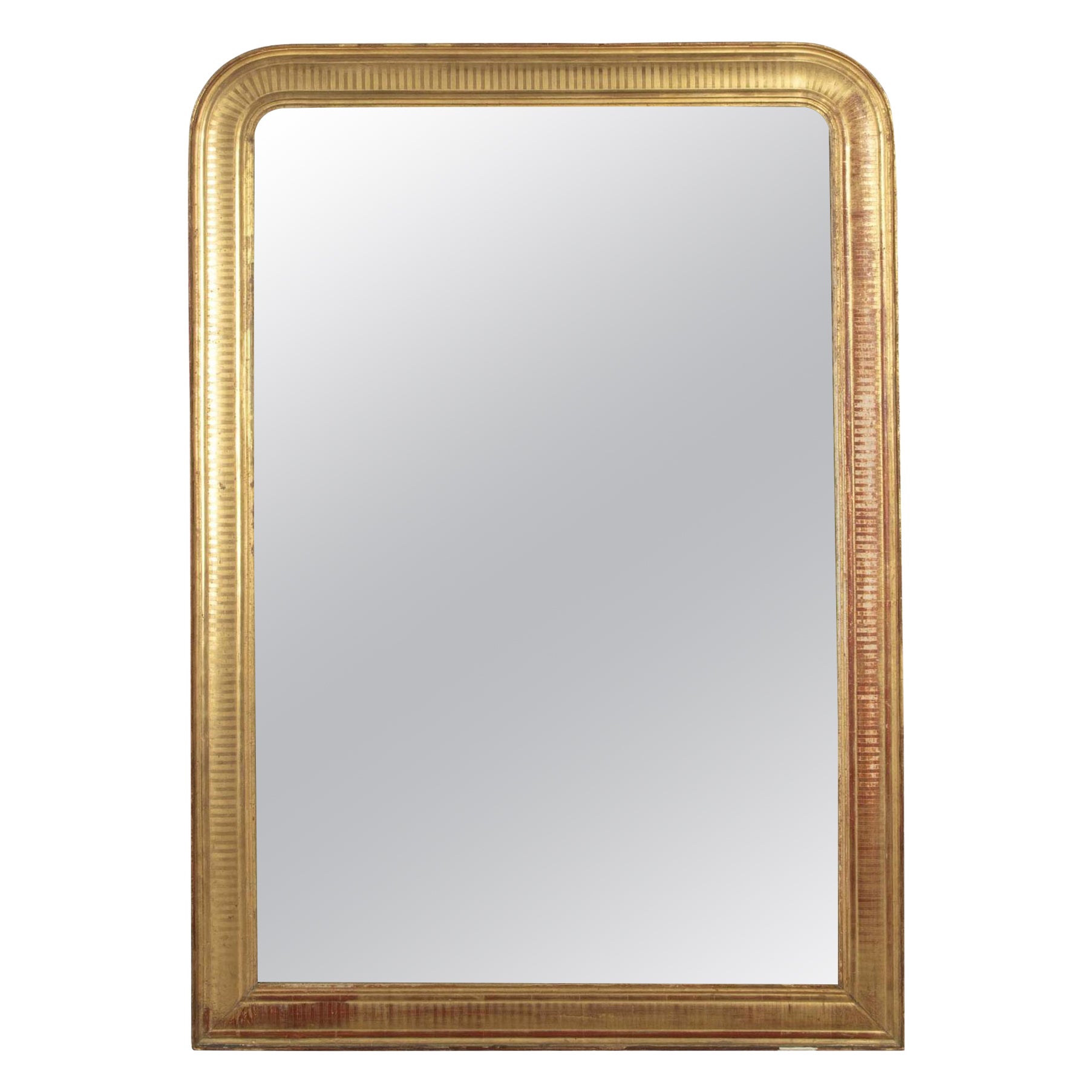 Specchio dorato originale francese della fine del XIX secolo