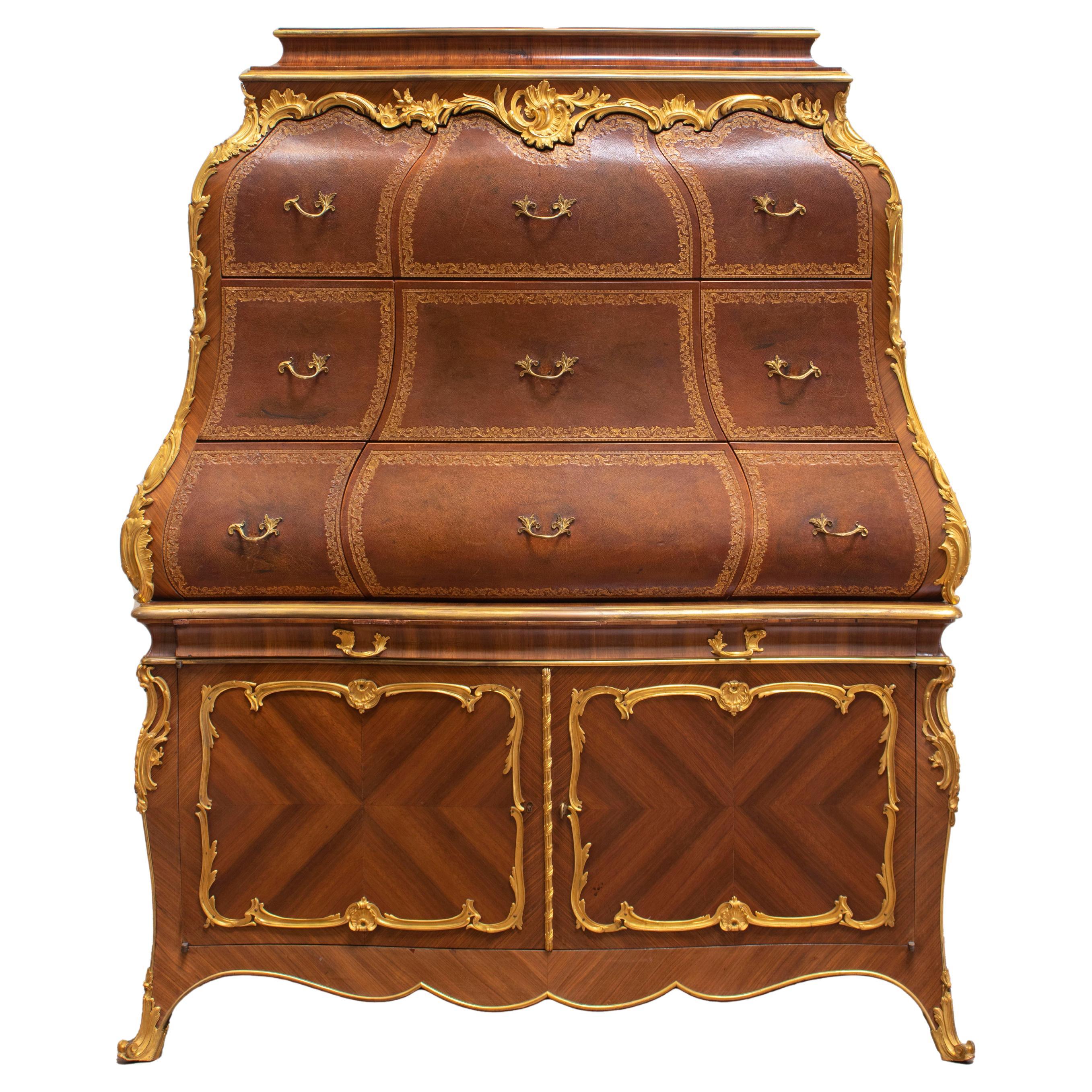 Late 19th Century French Ormolu Mounted Marquetry Cabinet by Henry Dasson For Sale