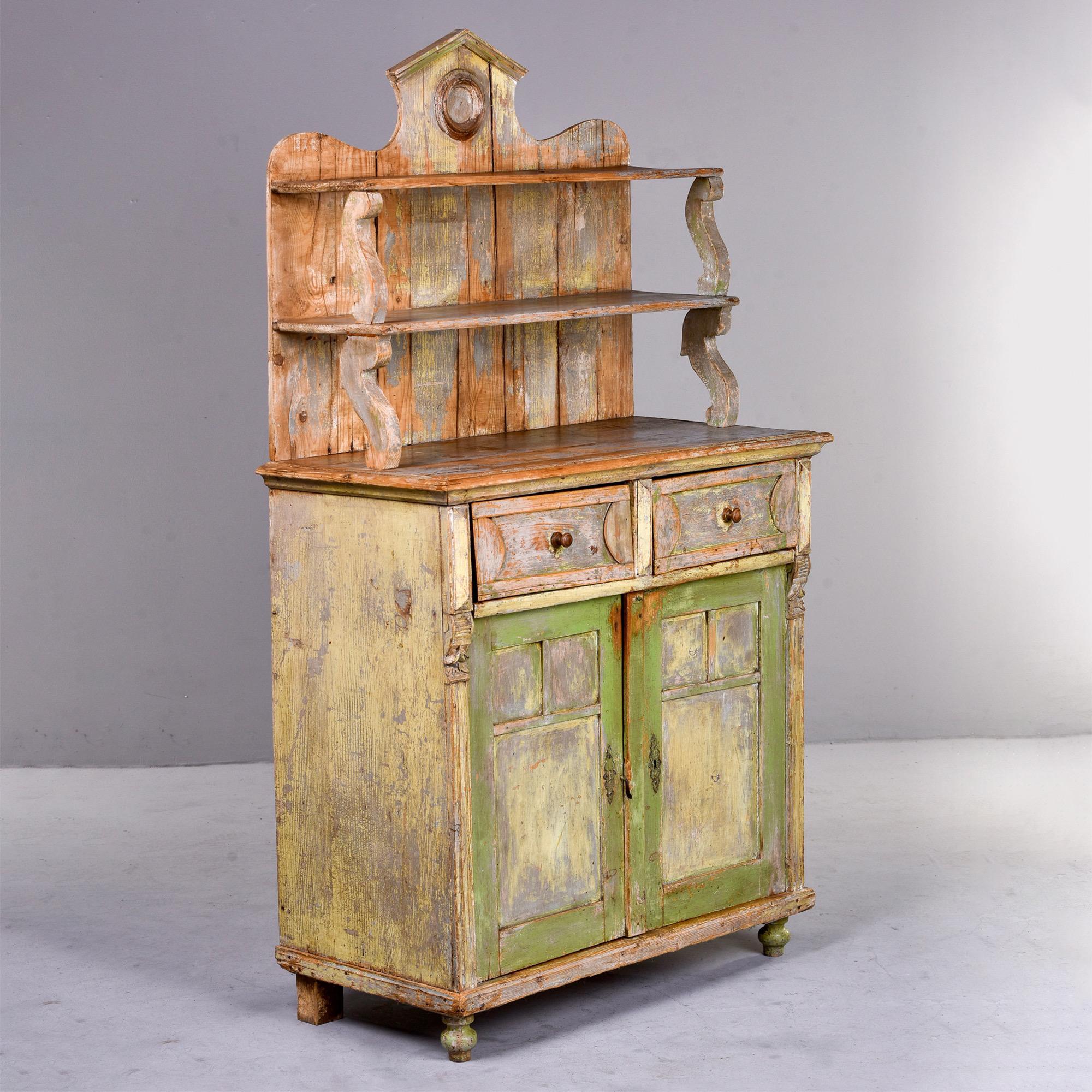 Rustic Late 19th Century French Painted Cupboard
