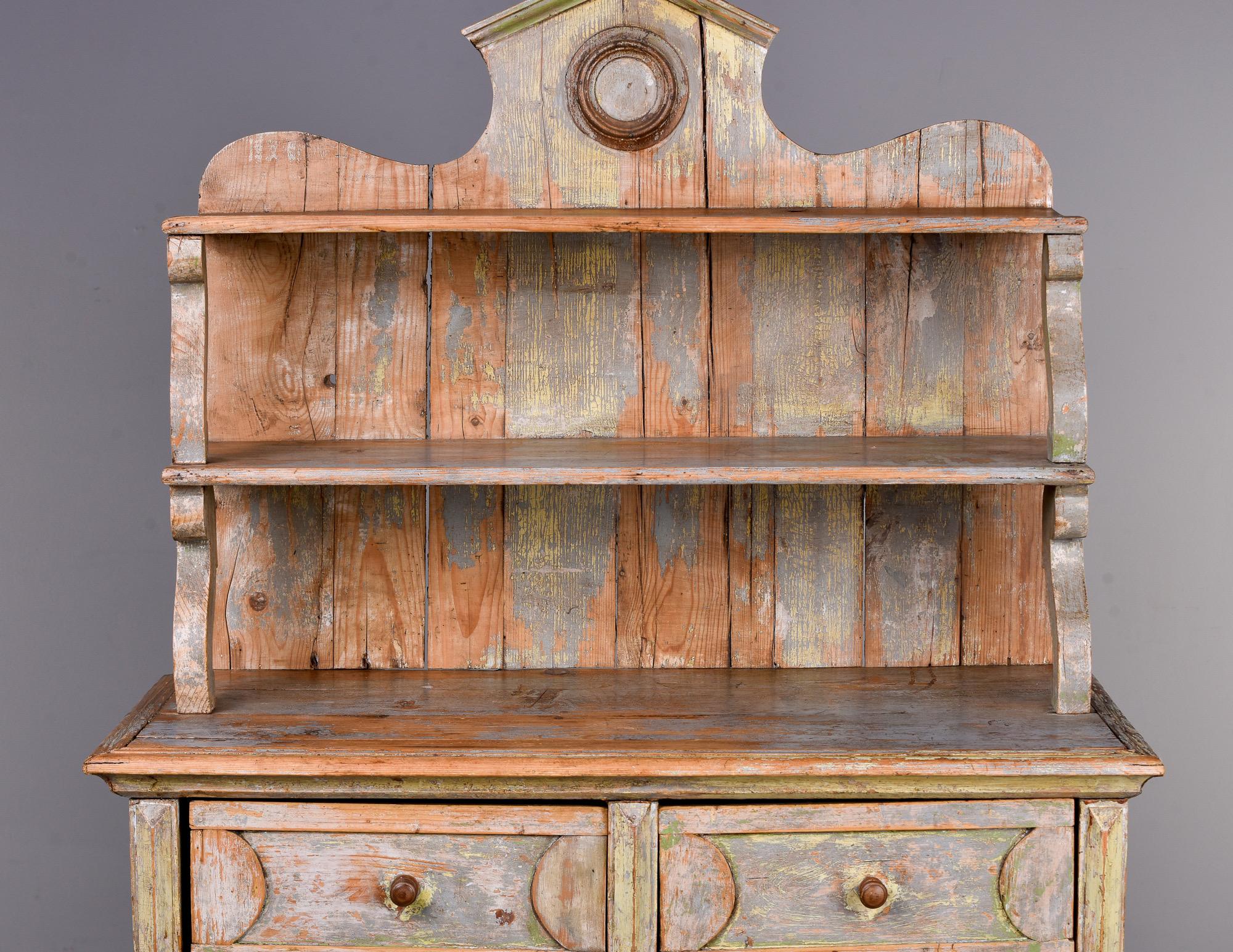 Late 19th Century French Painted Cupboard In Good Condition In Troy, MI