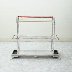 Französischer bemalter Hotel Lobby Stand mit Umbrella Halterungen aus dem späten 19.