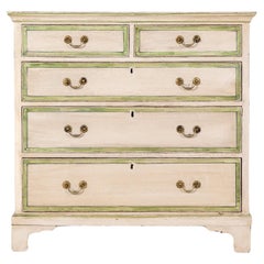 Late 19th century French Painted Oak Commode
