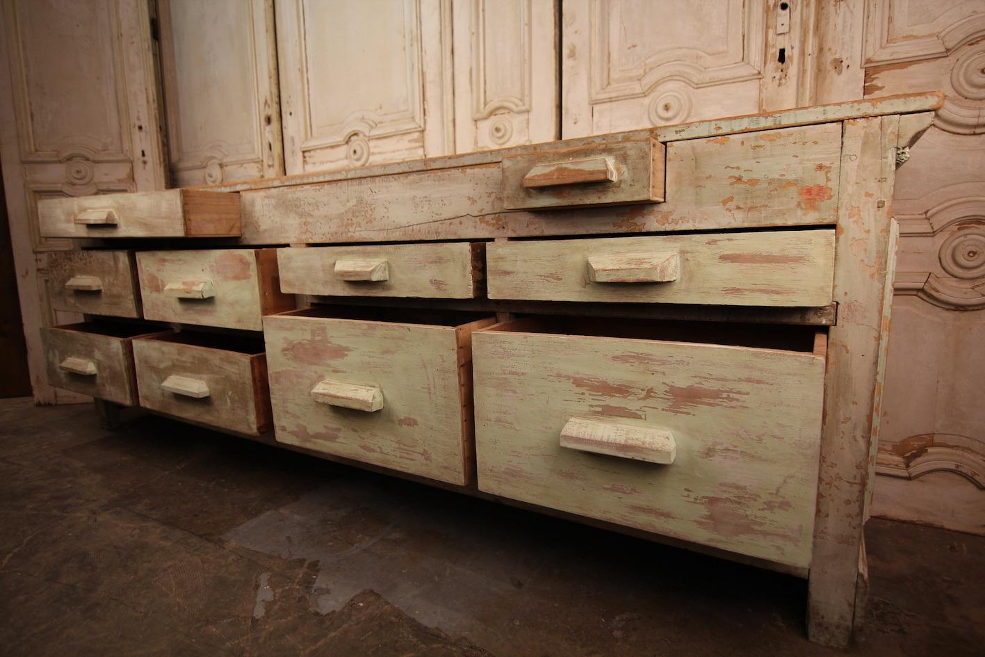 Late 19th Century French Painted Shop Counter 2