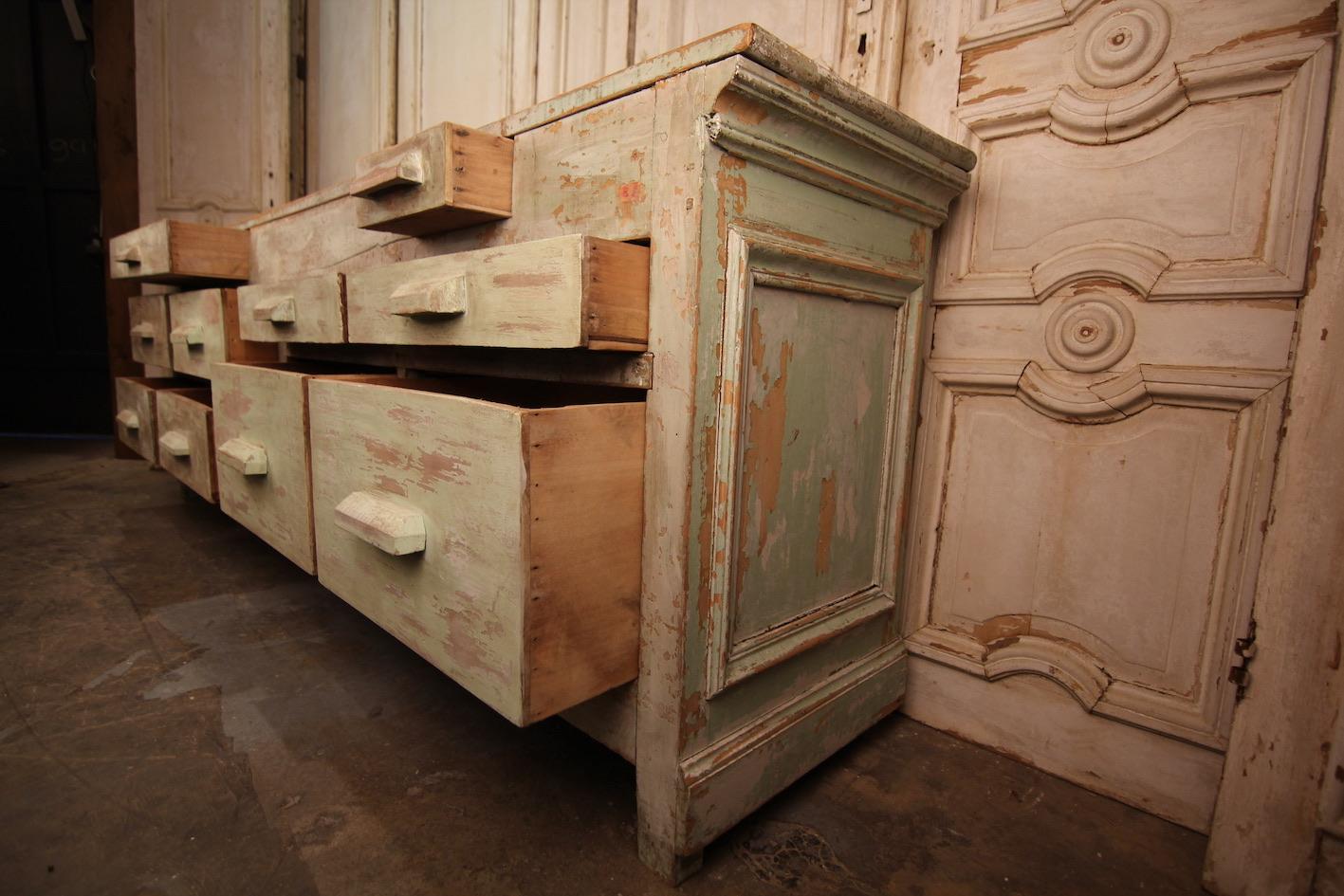 Late 19th Century French Painted Shop Counter 3
