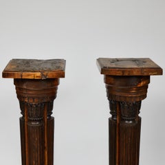 Late 19th Century French Pair of Classical Pedestal Stand Plinths