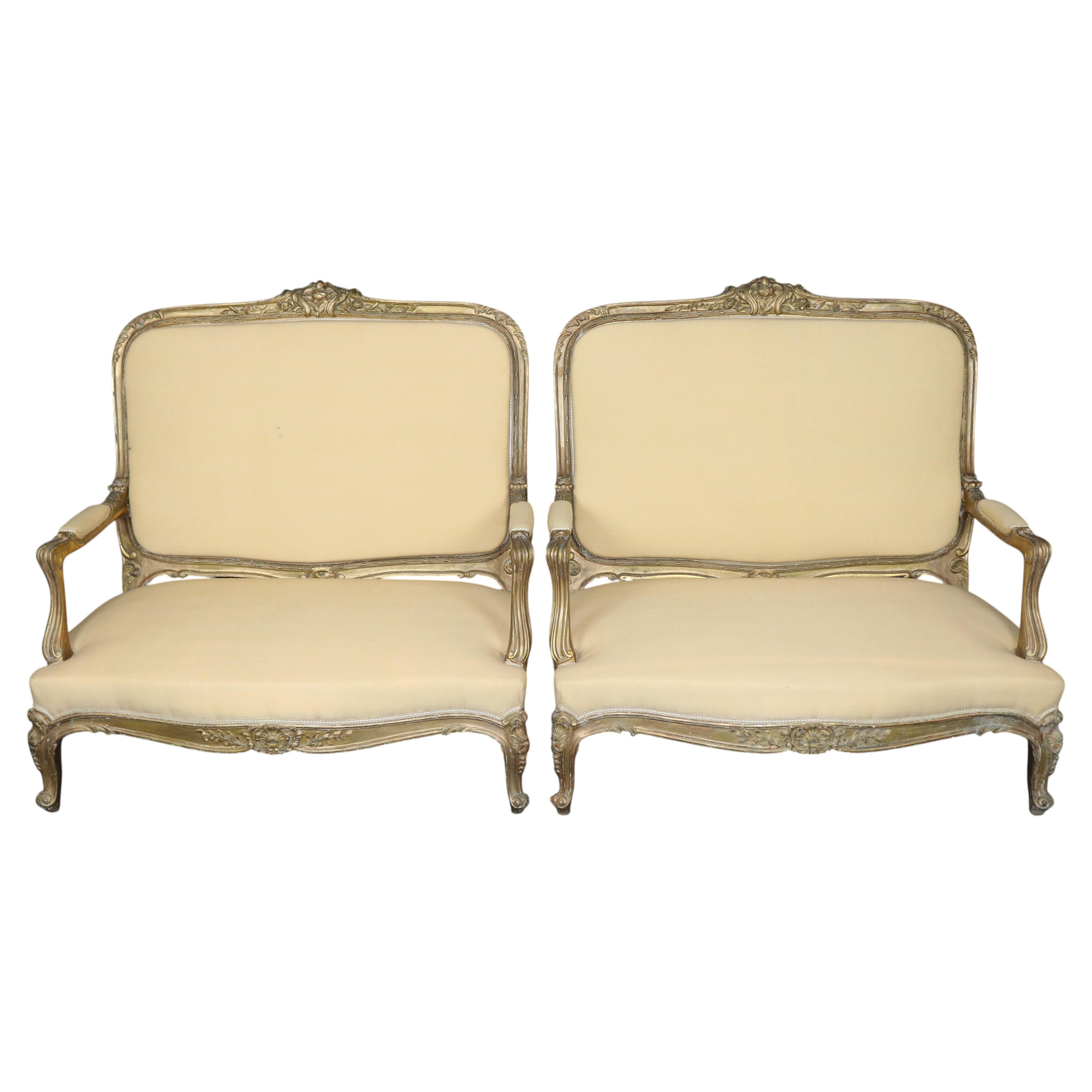 Late 19th Century French Pair of French Louis XV Marquis For Sale