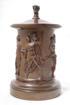 A Patinated Canister by the Barbedienne Foundry of Paris