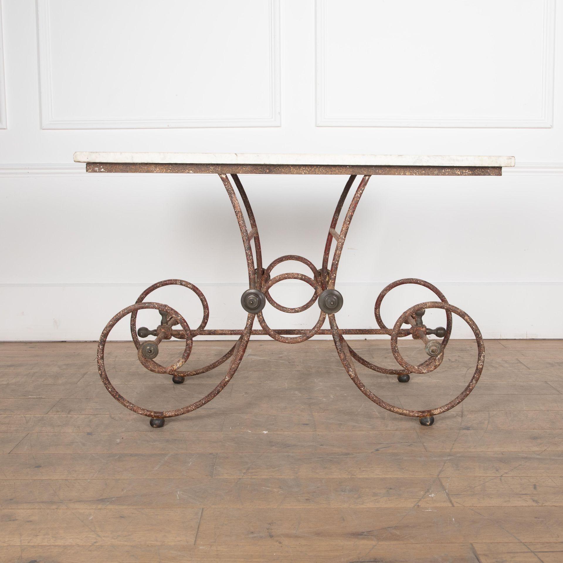 Iron Late 19th Century French Patisserie Table For Sale