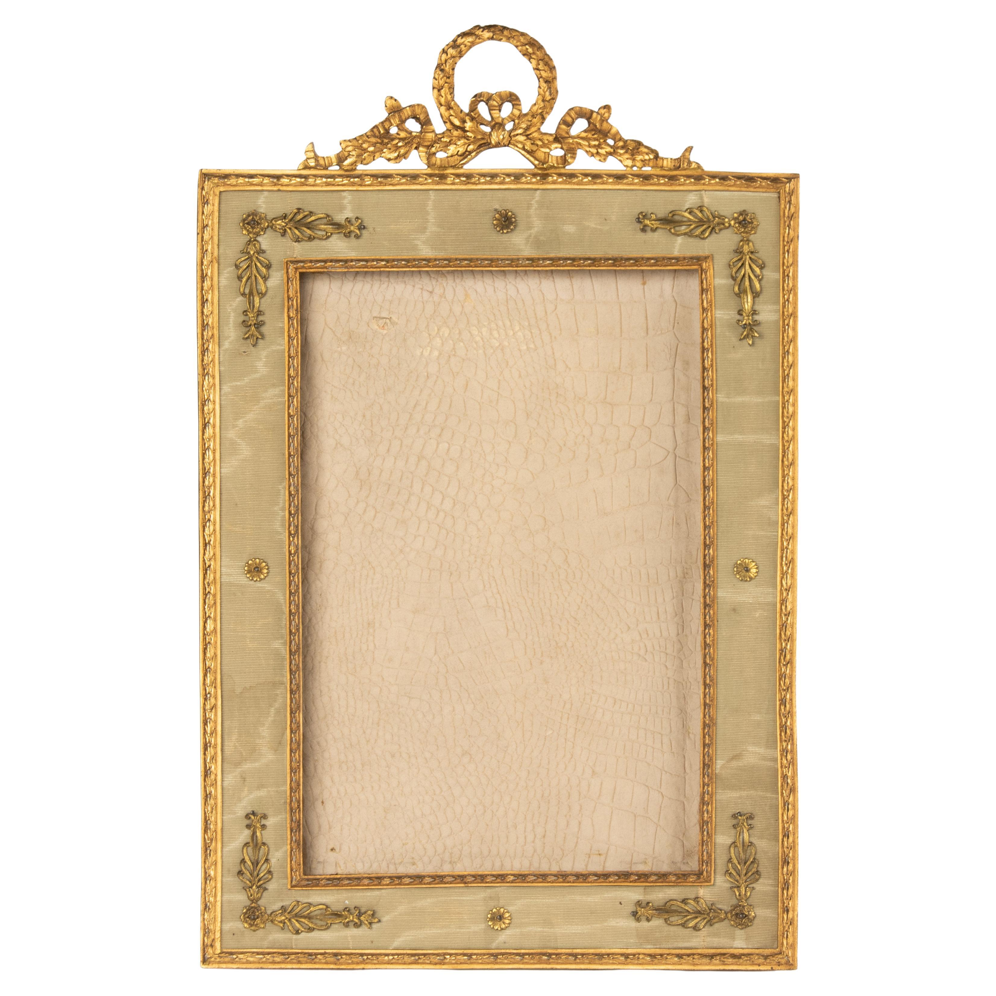 Late 19th Century French Picture Frame - Empire Style - Gilt Copper For Sale