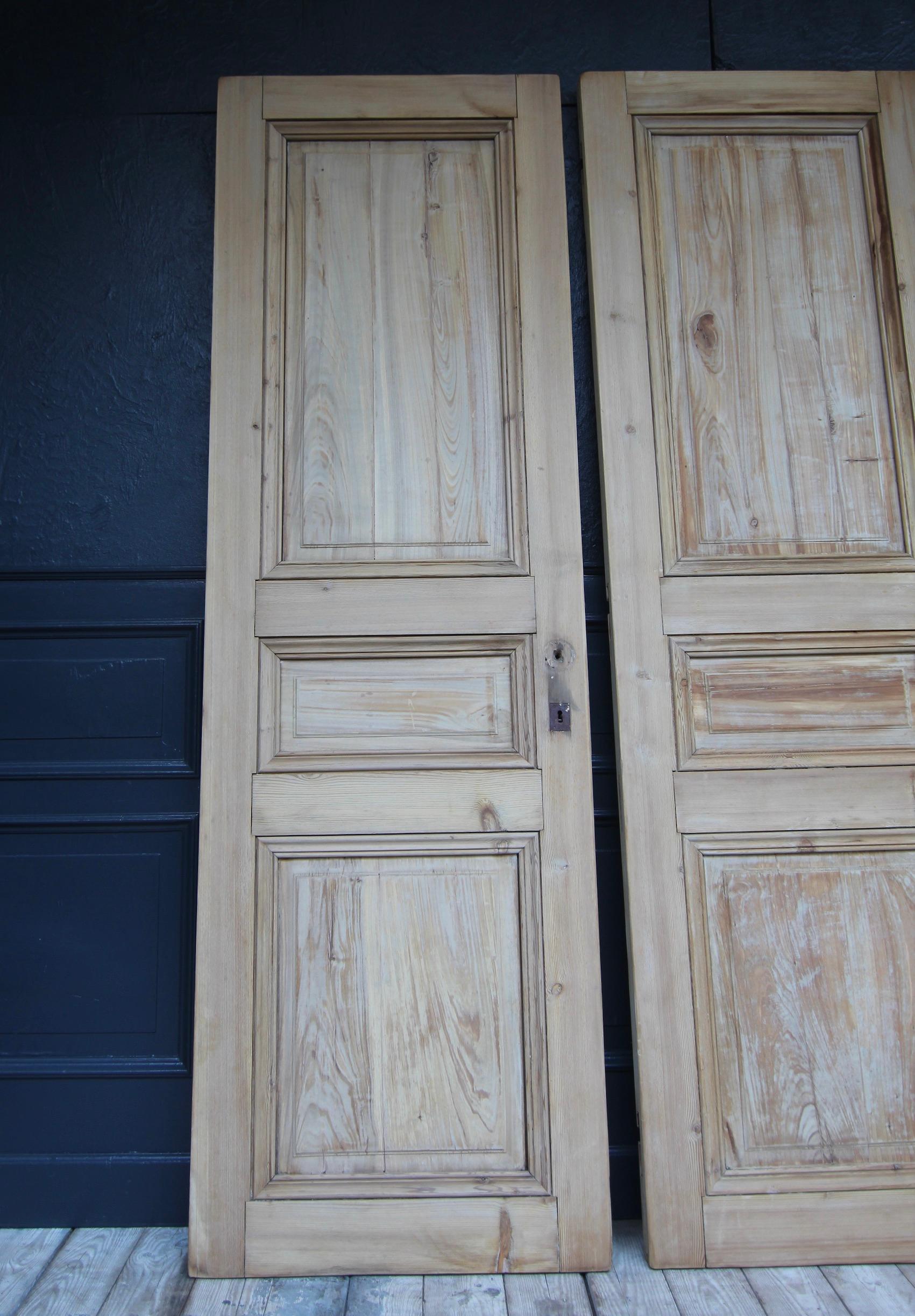 Late 19th Century French Pine Doors, Set of 2 For Sale 11
