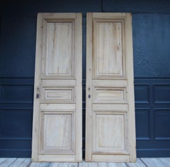 Französische Kiefernholztüren des späten 19. Jahrhunderts, 2er-Set