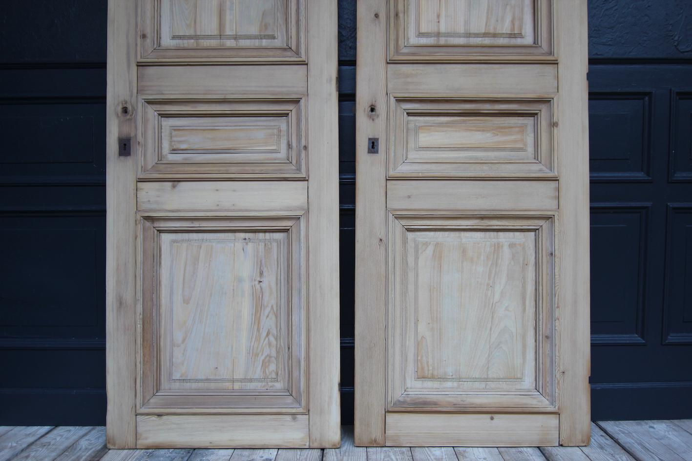 Late 19th Century French Pine Doors, Set of 2 For Sale 2