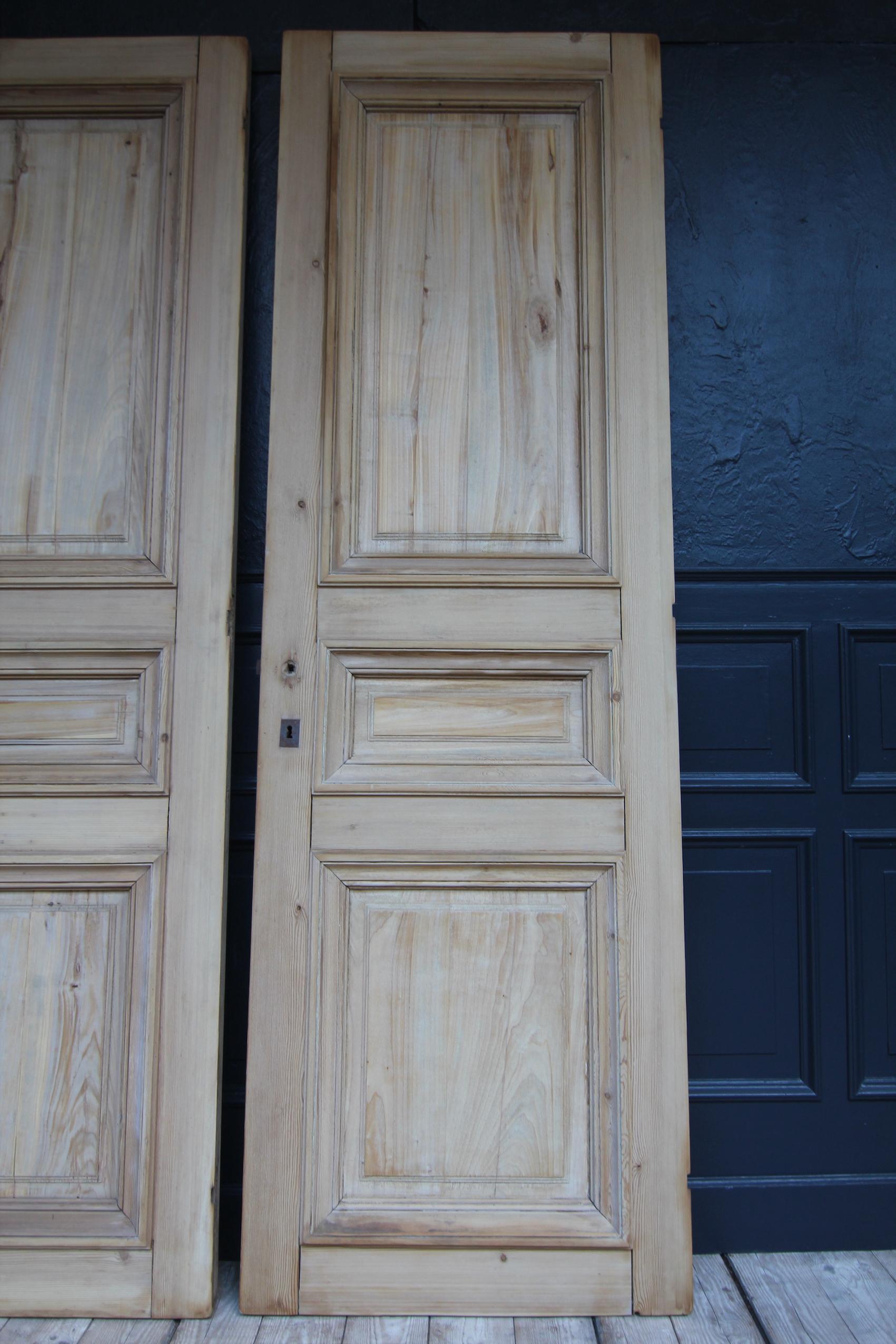 Late 19th Century French Pine Doors, Set of 2 For Sale 4