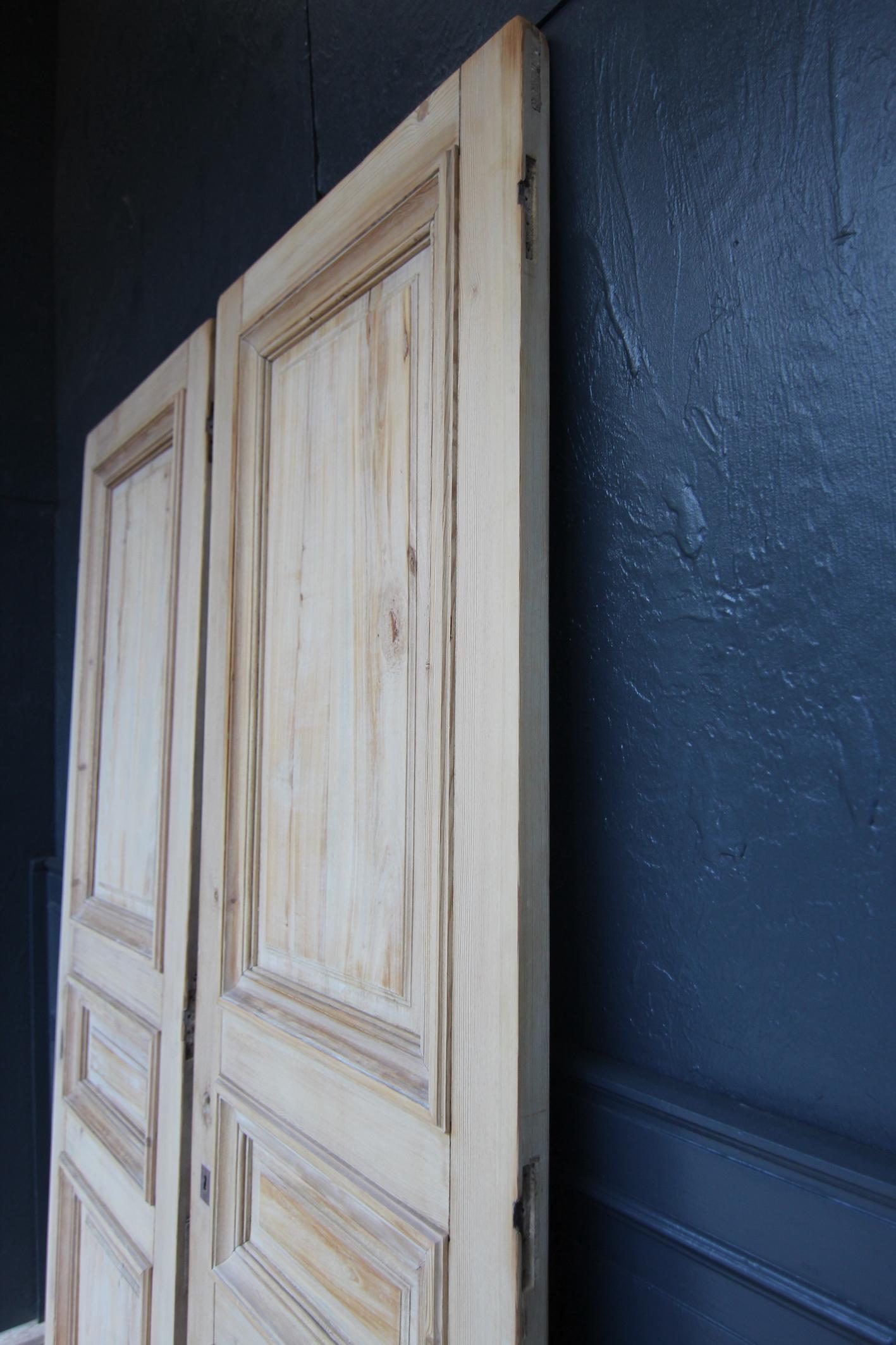 Late 19th Century French Pine Doors, Set of 2 For Sale 5