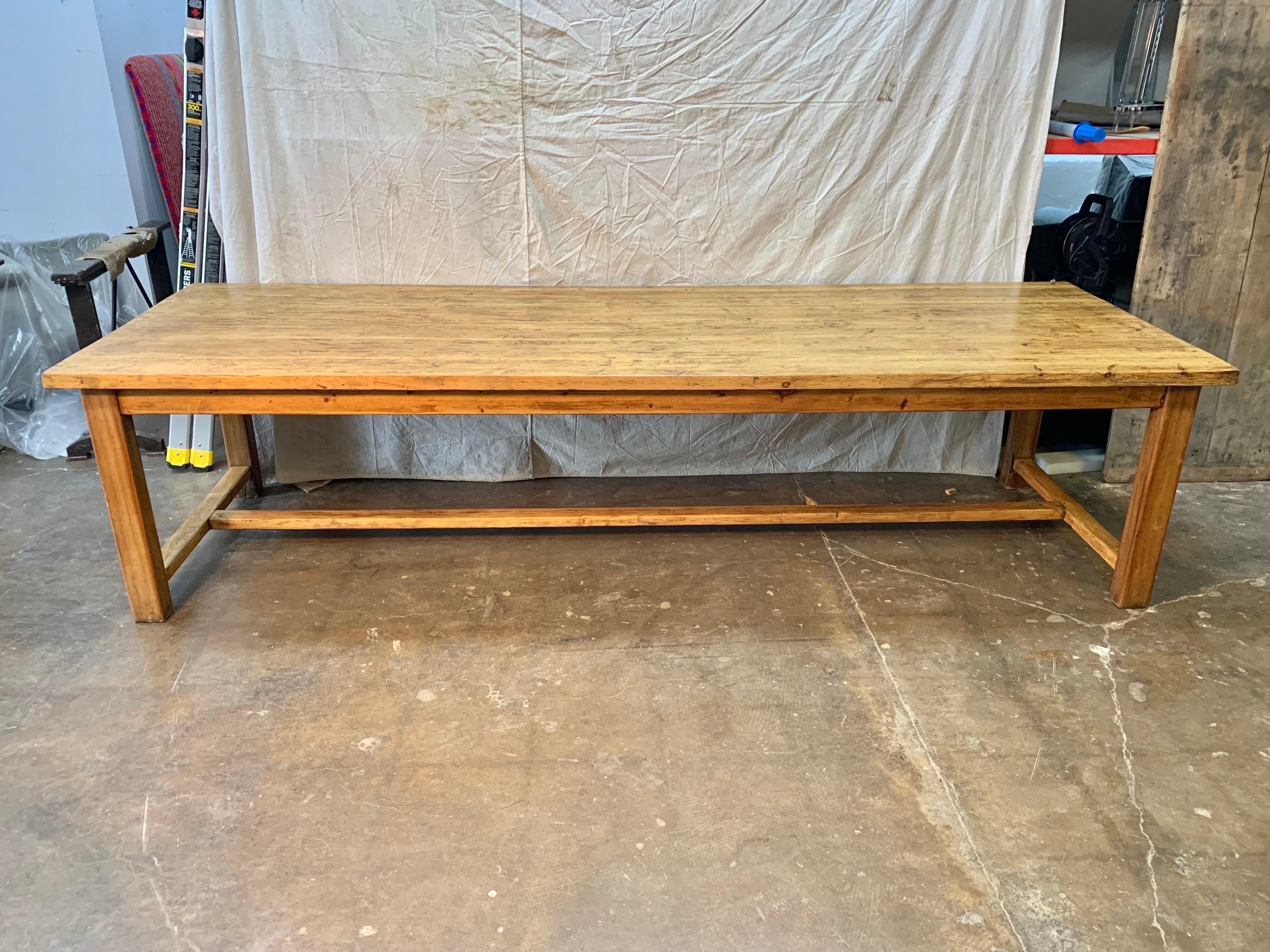 Late 19th Century French Pine Farm Table For Sale 10