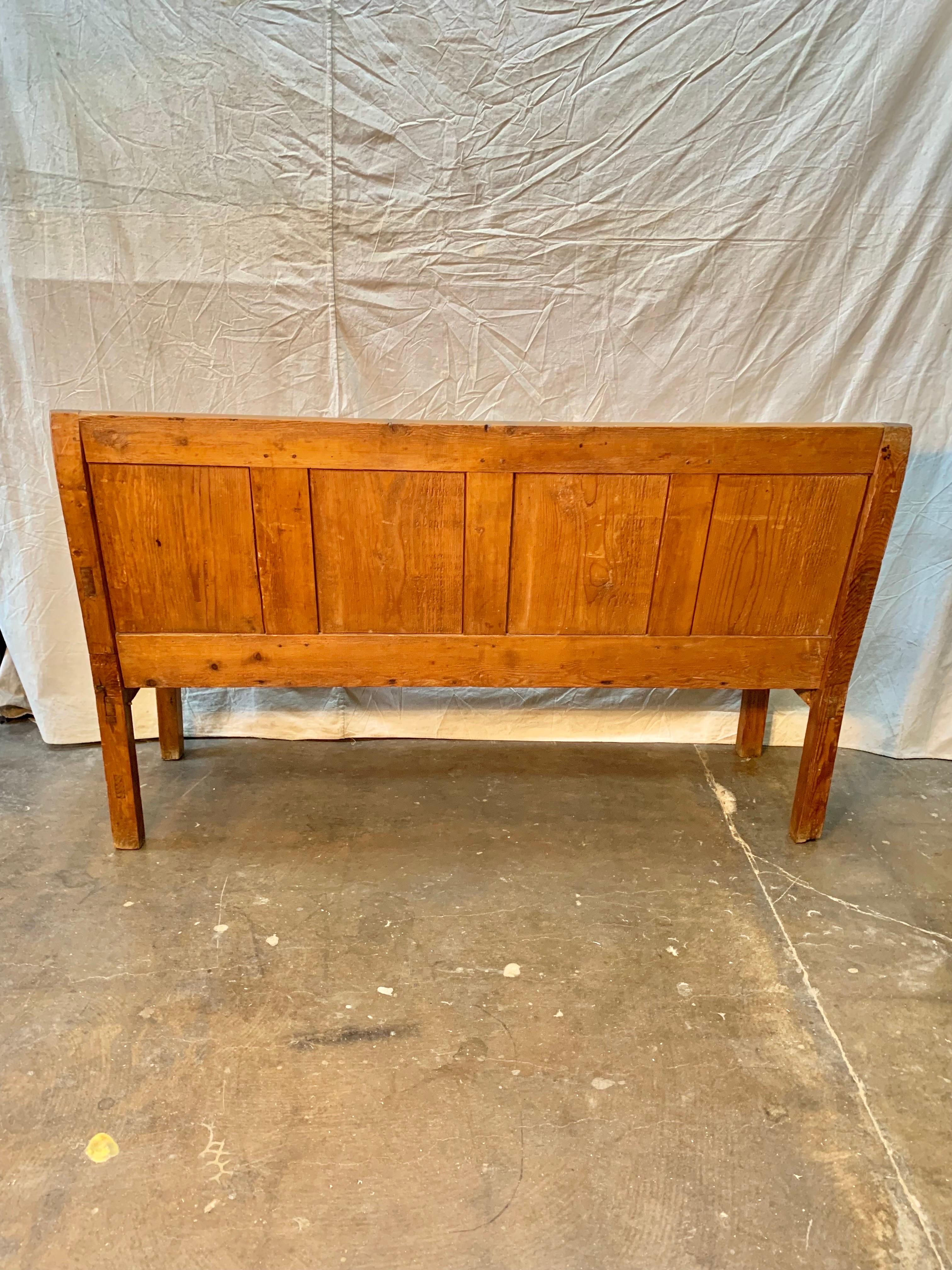 Late 19th Century French Pine Louis Philippe Bench 8