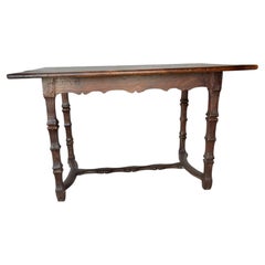 Late 19th Century French Pine Trestle Side Table