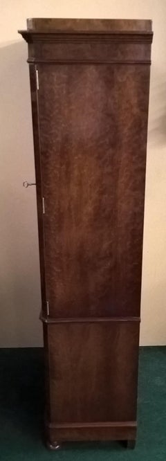 Late 19th Century French Plum Pudding Mahogany Cabinet