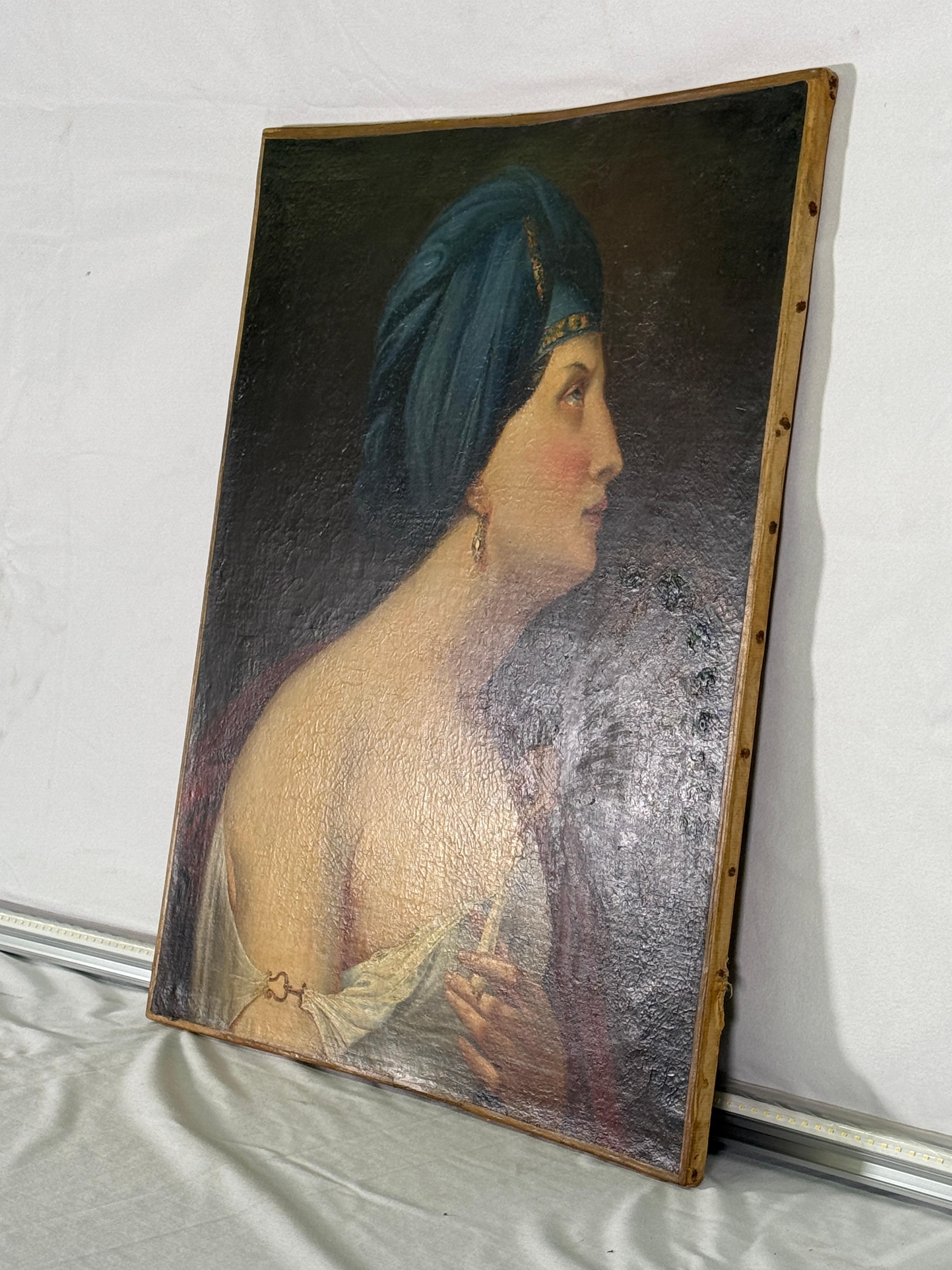 Französische Porträtmalerin Madam George, Madam George, spätes 19. Jahrhundert (Empire) im Angebot