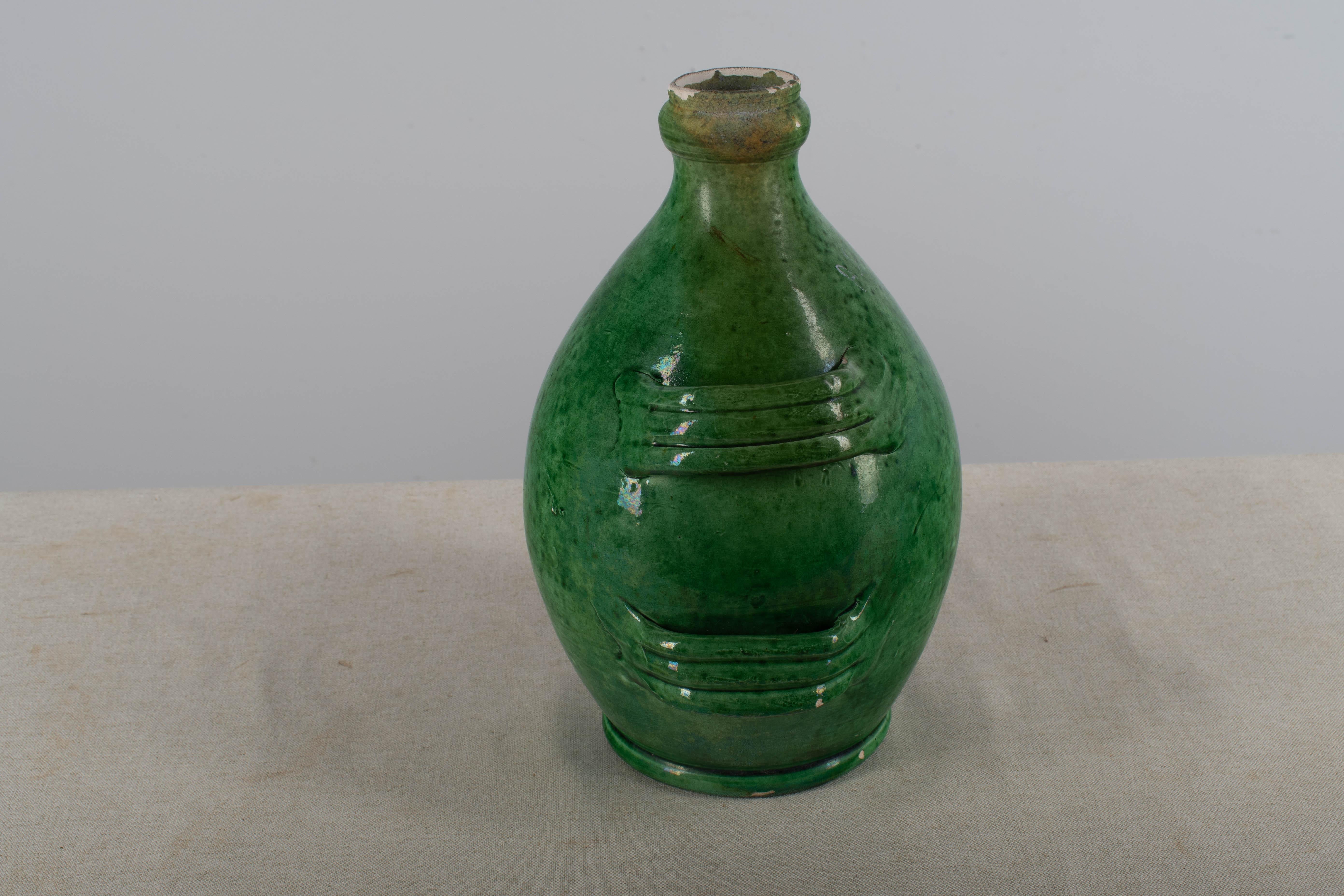 Hand-Carved Late 19th Century French Pottery Conscience Vallauris 11.75