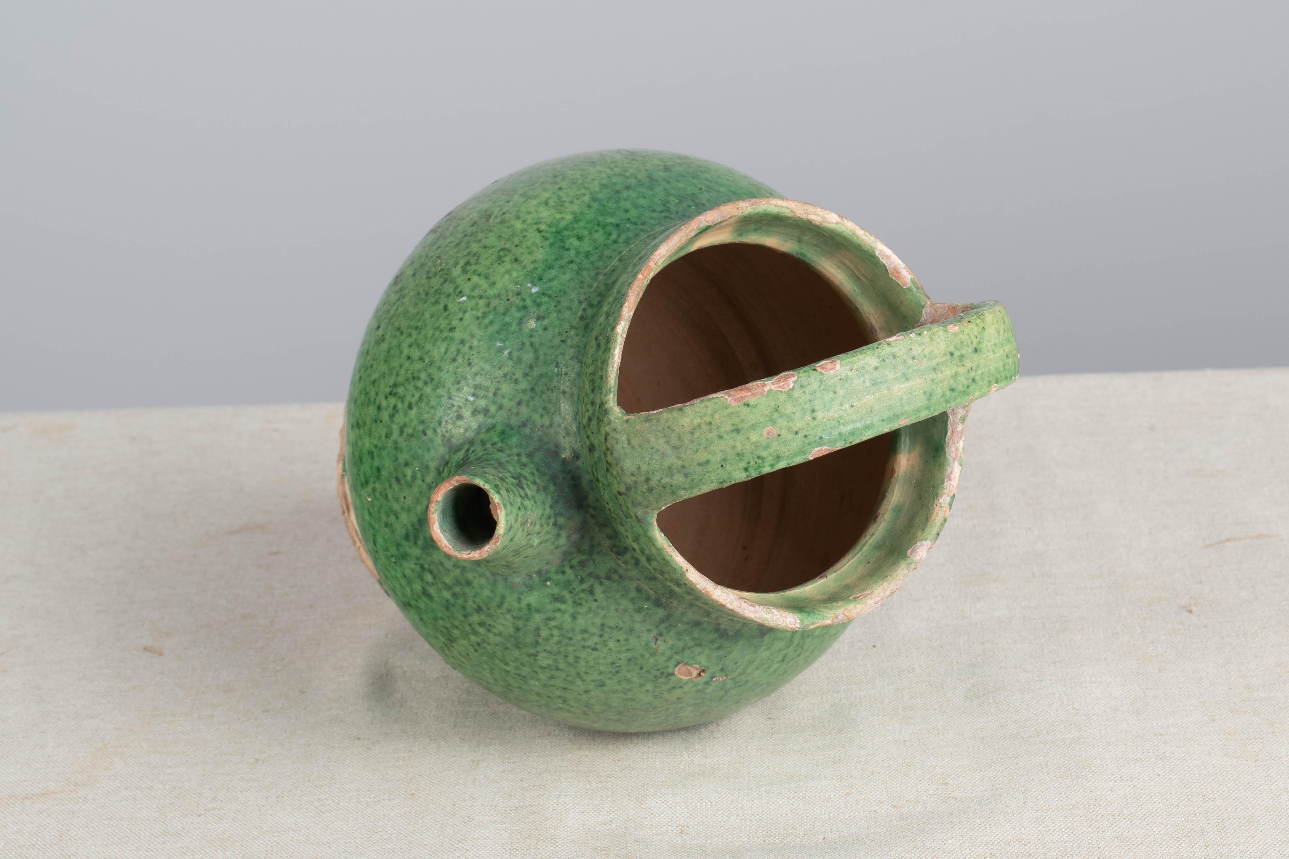 Late 19th Century French Pottery Green Glazed 10