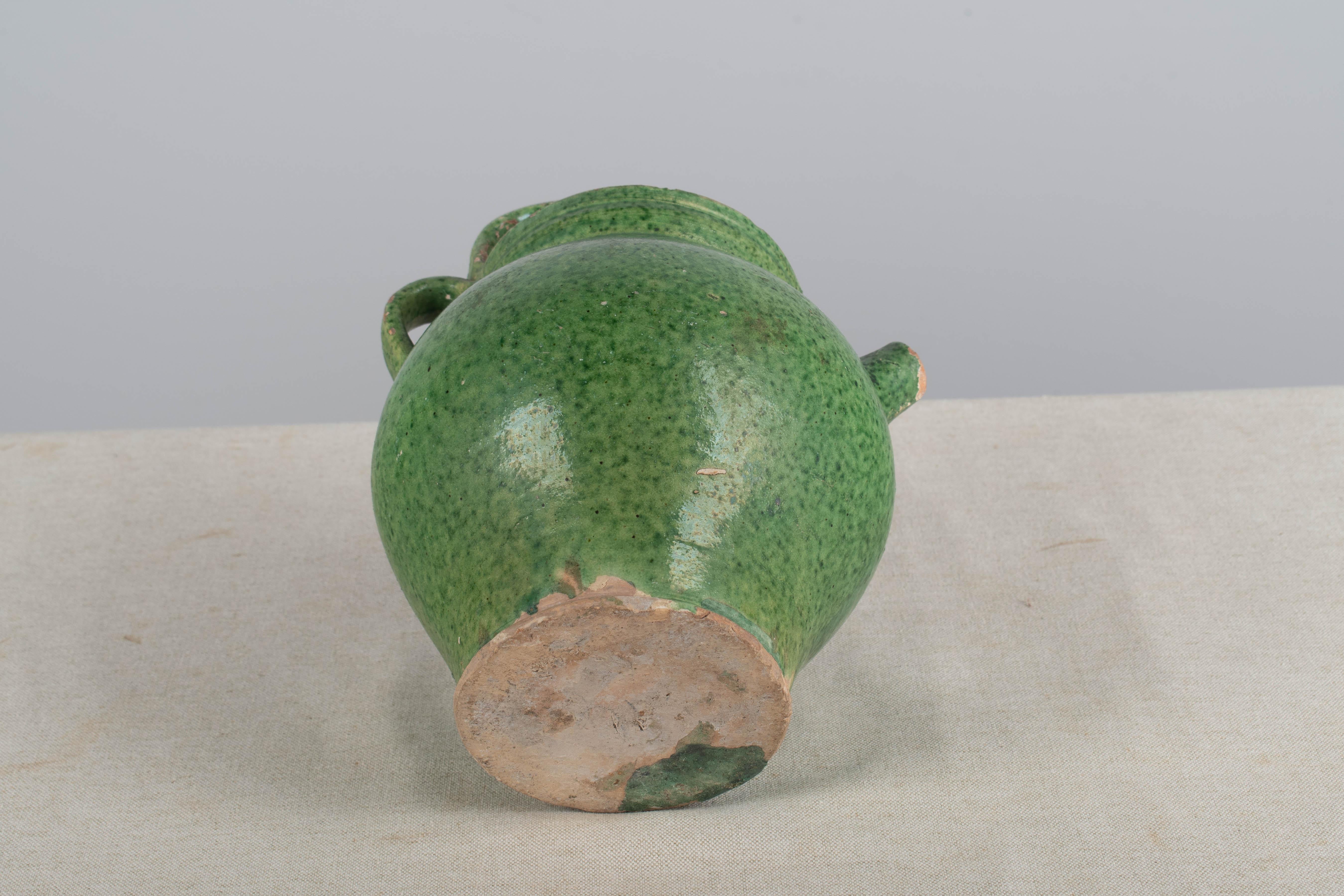 Late 19th Century French Pottery Green Glazed 10