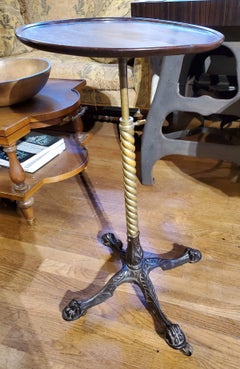 Late 19th Century French Provincial Adjustable Small Wine Table on Casters