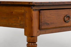 Antique Late 19th Century French Provincial Fruitwood Dining Table