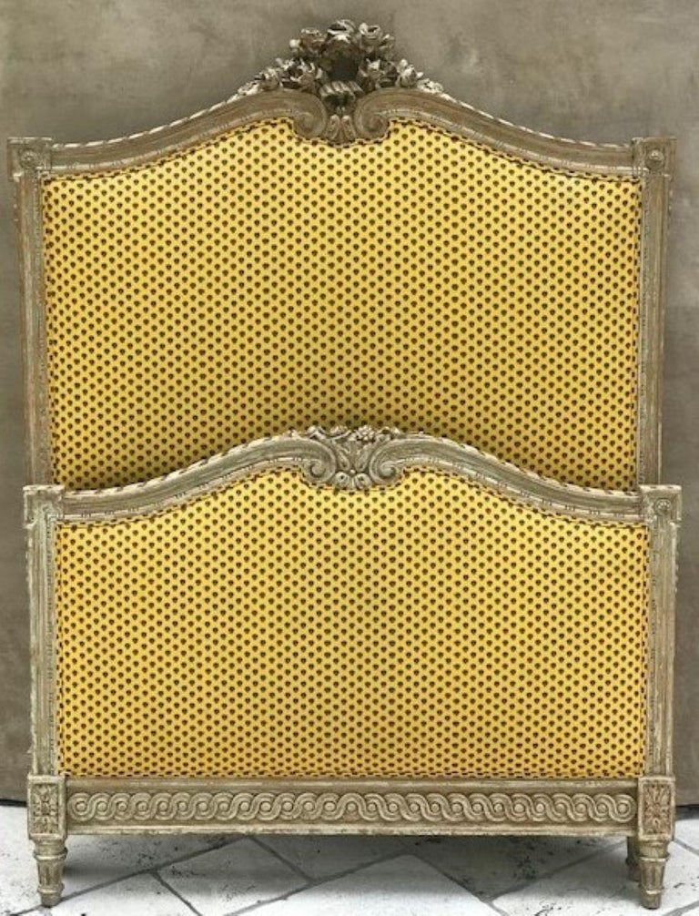 Late 19th Century French Provincial Twin Bed Headboard and Footboard at