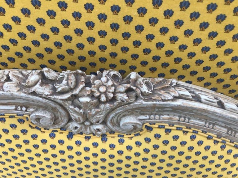 Late 19th Century French Provincial Twin Bed Headboard and Footboard at