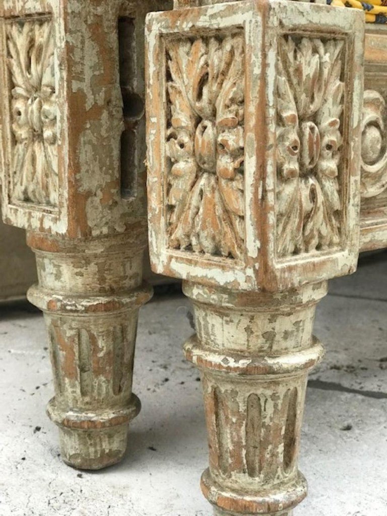 Late 19th Century French Provincial Twin Bed Headboard and Footboard at