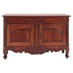 Late 18th Century Louis XV Style French Provincial Walnut Two Door Buffet