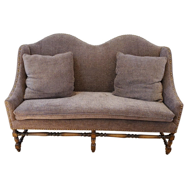 Late 19th Century French Provincial Walnut Settee With Modern Upholstery For Sale At 1stdibs