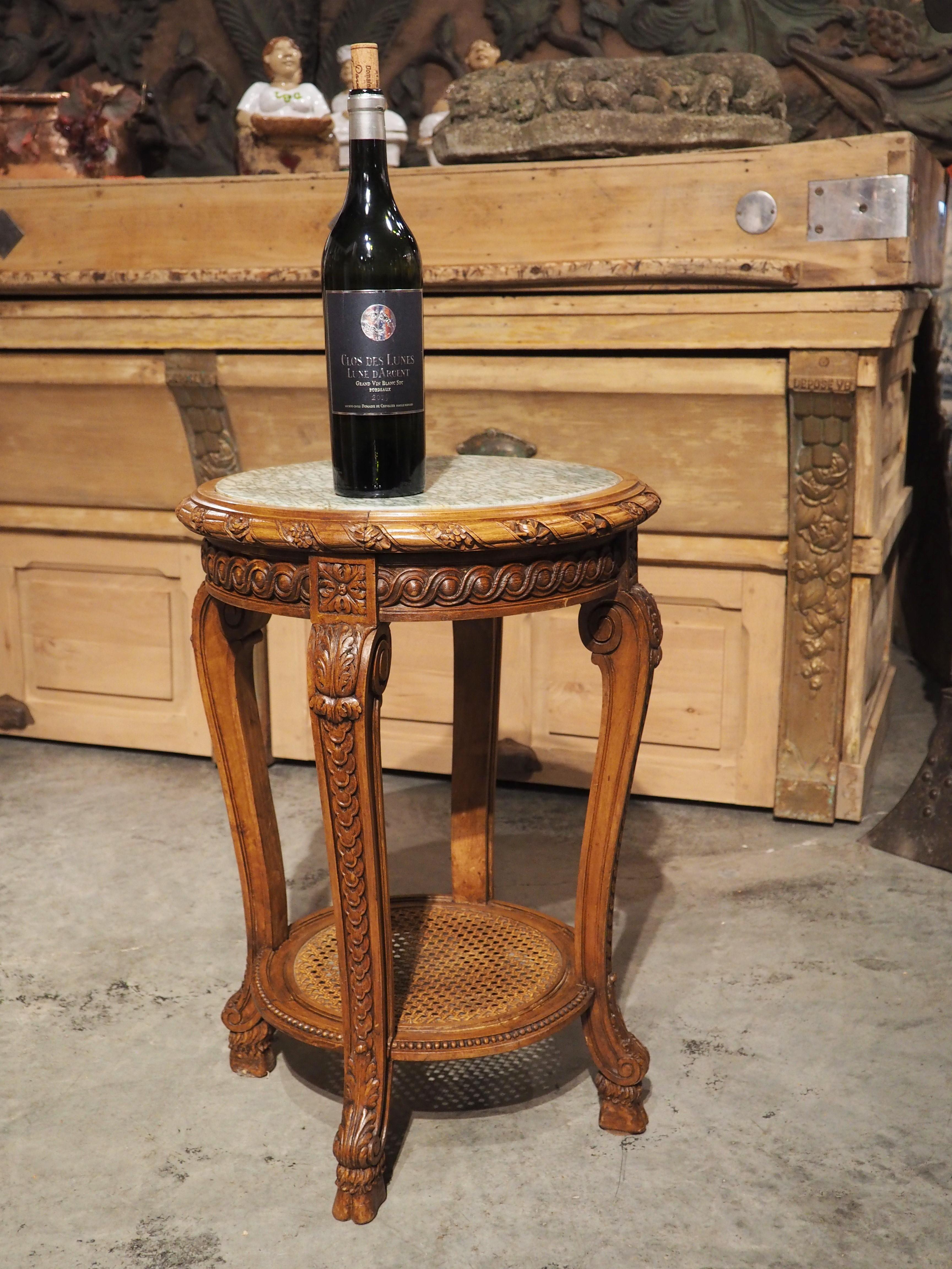 Louis XV Late 19th Century French Regence Style Marble Top Side Table For Sale