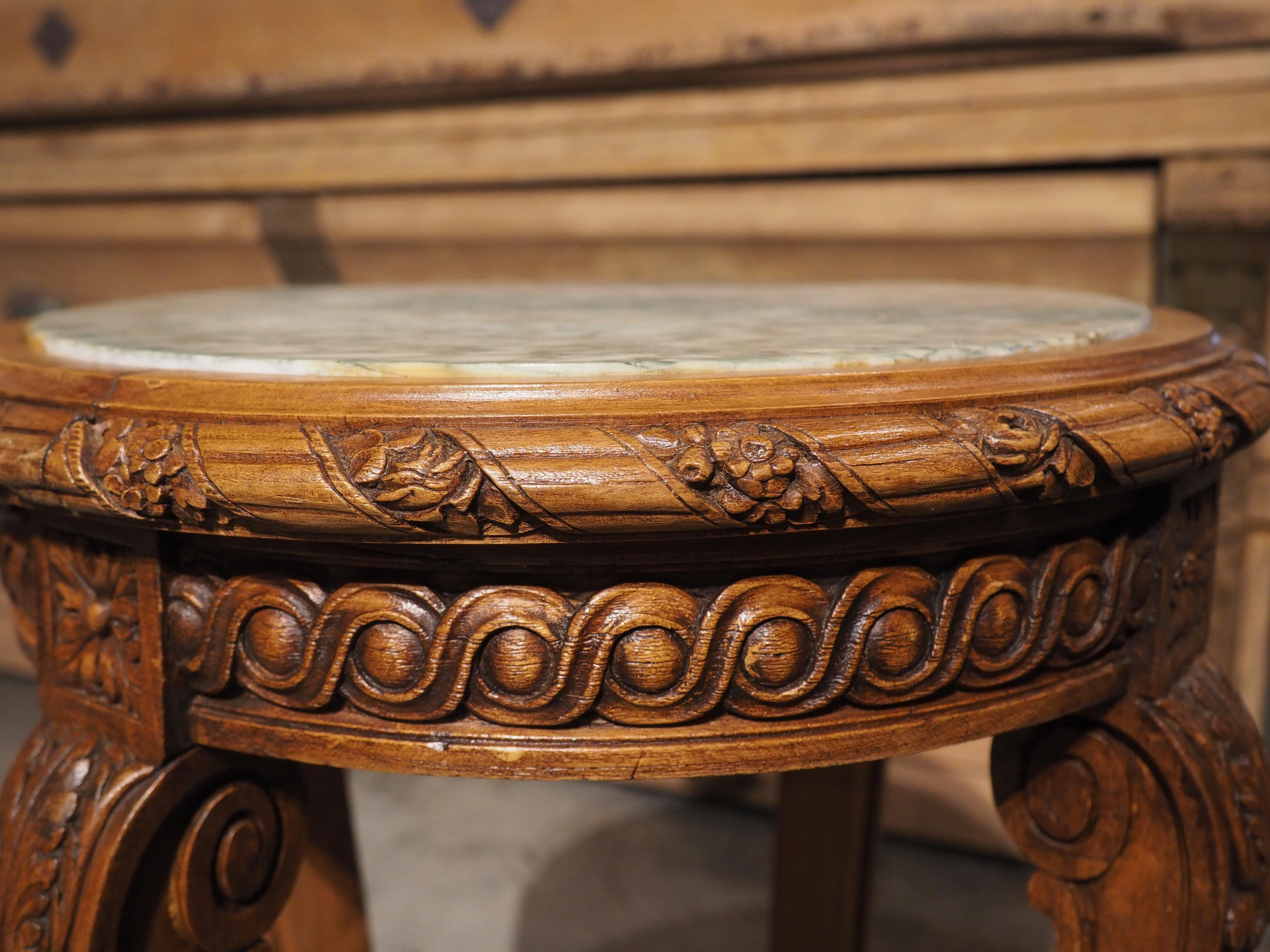 Late 19th Century French Regence Style Marble Top Side Table For Sale 3