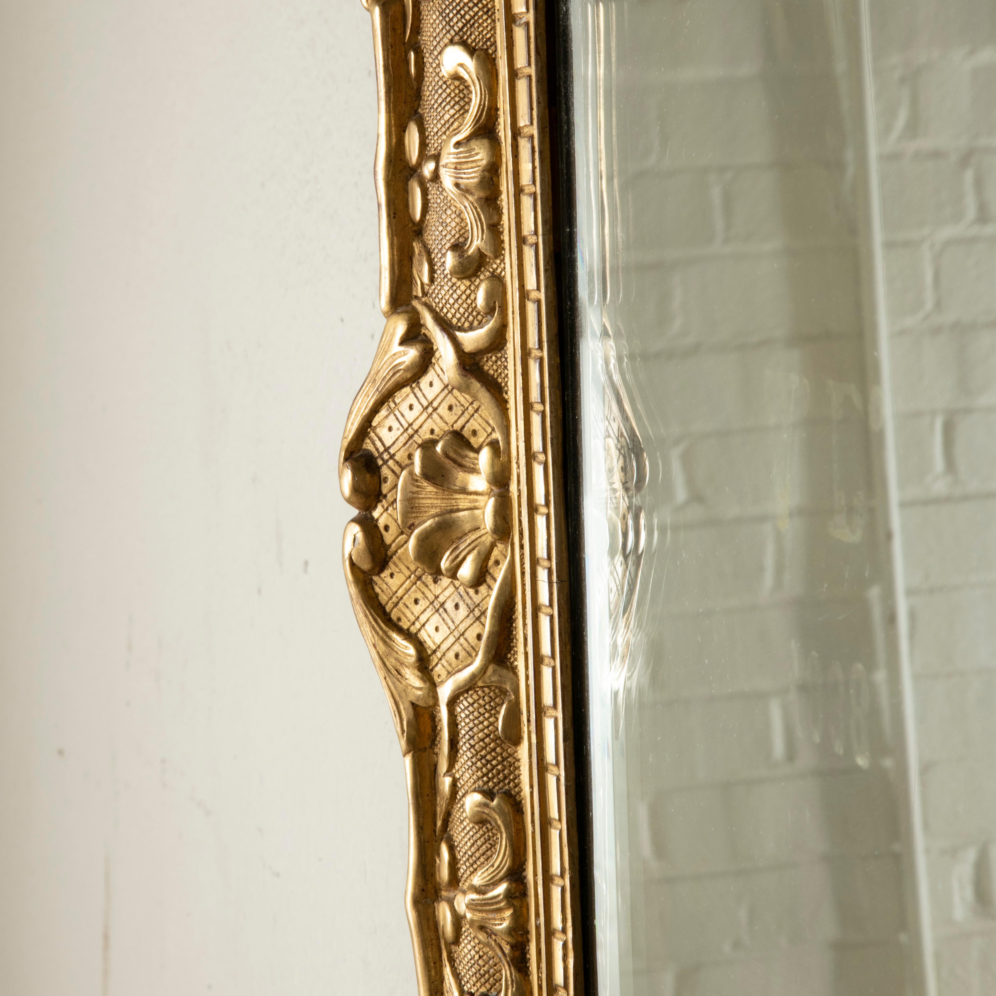 Late 19th Century French Regency Style Giltwood Mirror with Beveled Glass 2