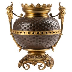 Cache-pot en bronze de la fin du 19e siècle de style French Renaissance