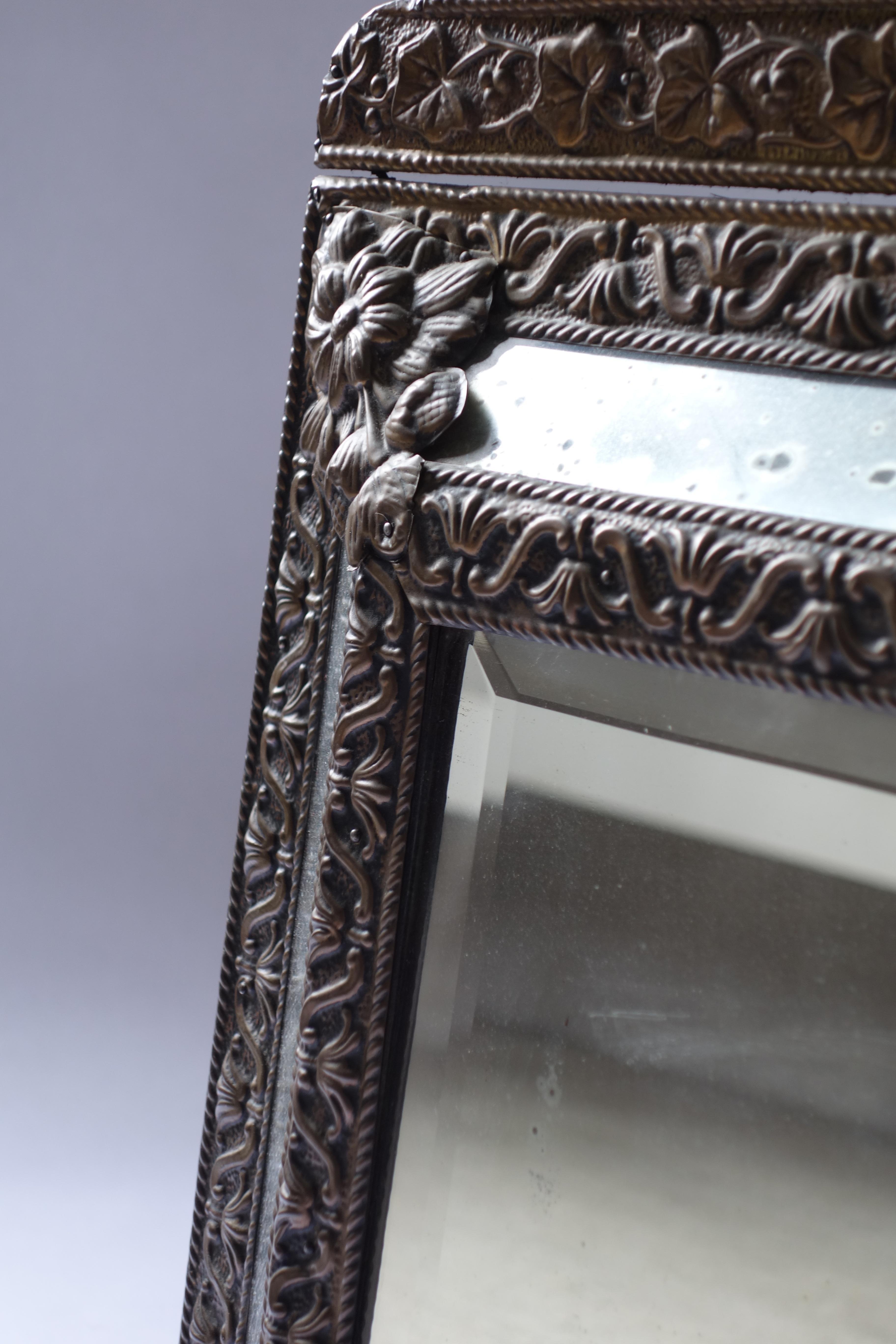 Late 19th Century French Repoussé Mirror For Sale 3