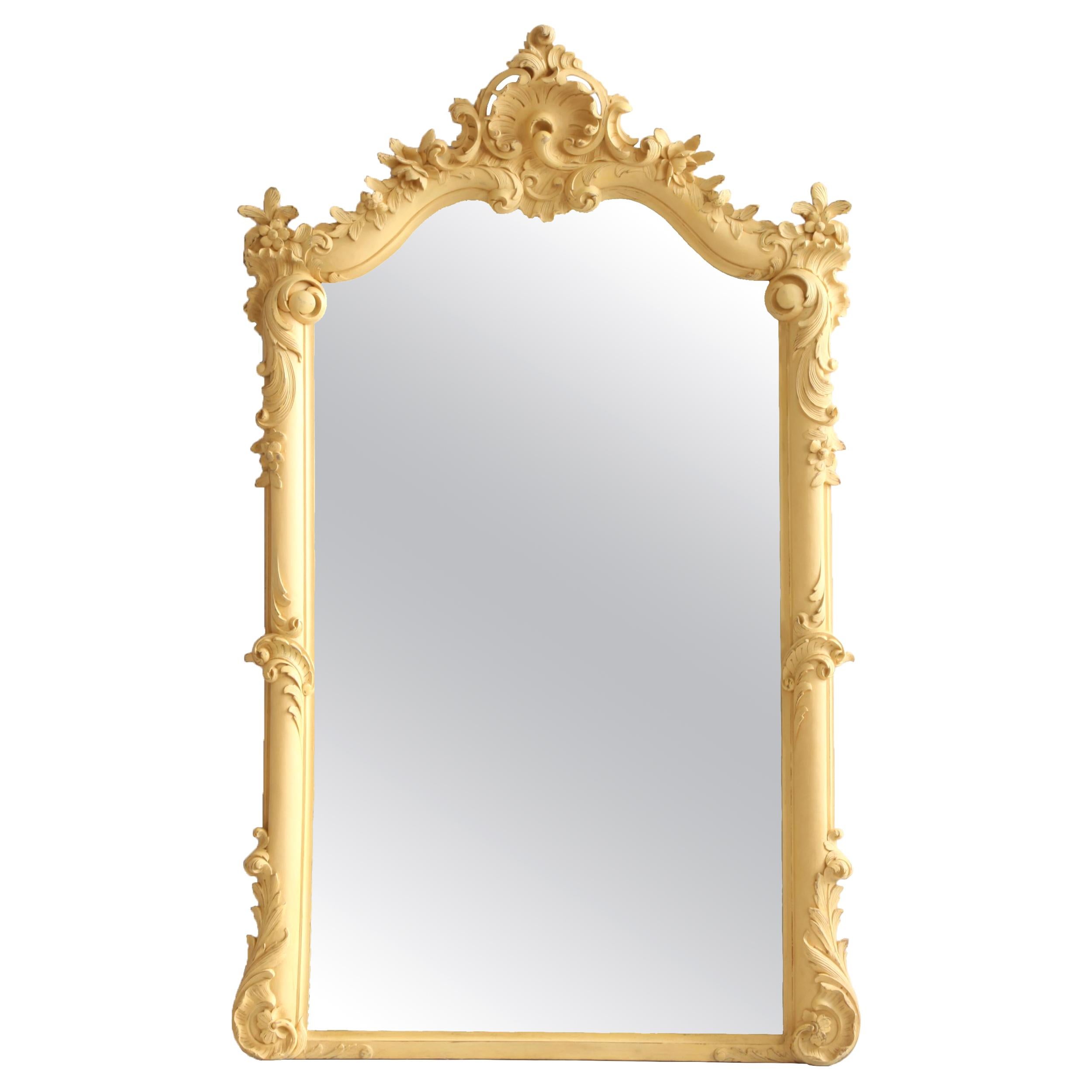 Französischer Rocaille-Spiegel aus dem späten 19.