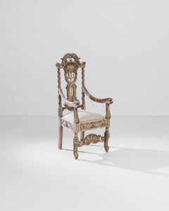 Late 19th Century French Rocaille Oak Armchair