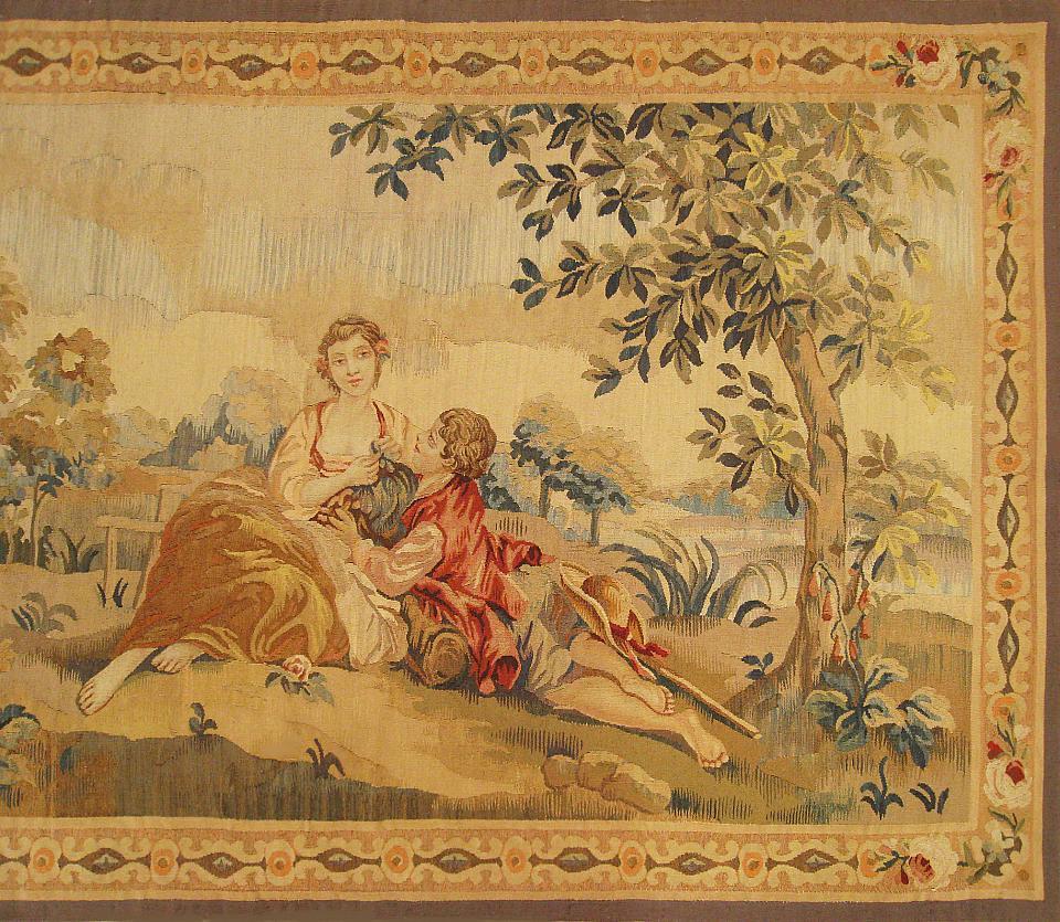 Late 19th Century French Romantic Tapestry In Good Condition For Sale In New York, NY