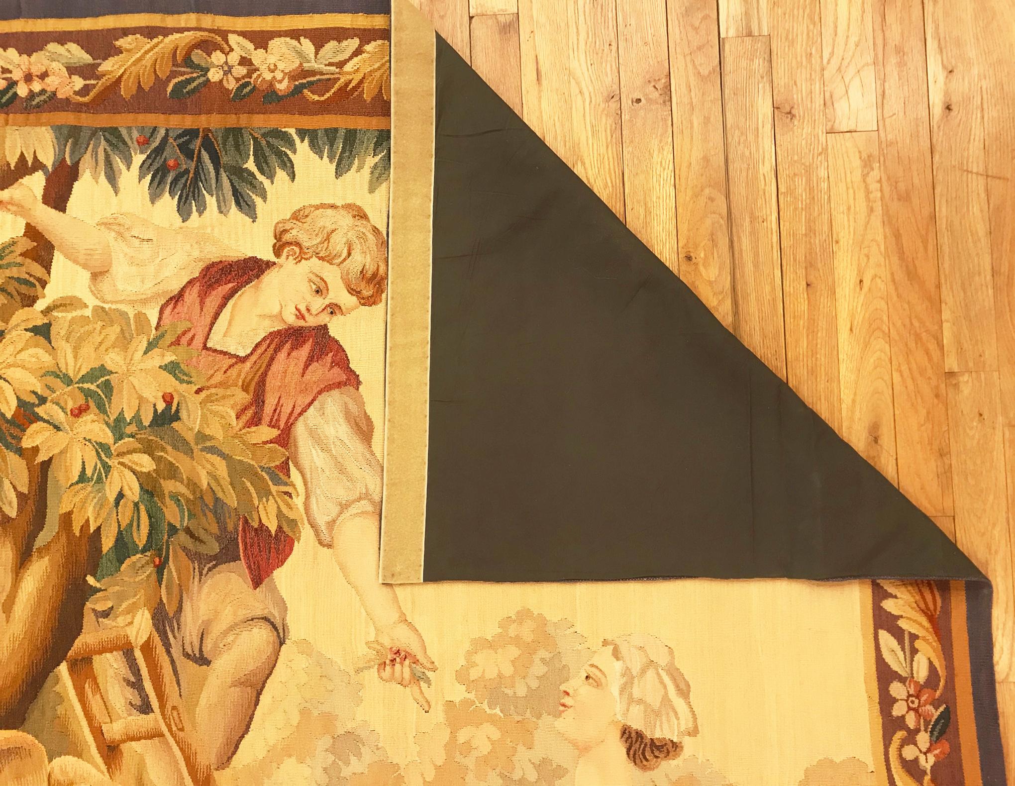 Tapisserie rustique française de la fin du XIXe siècle en vente 5