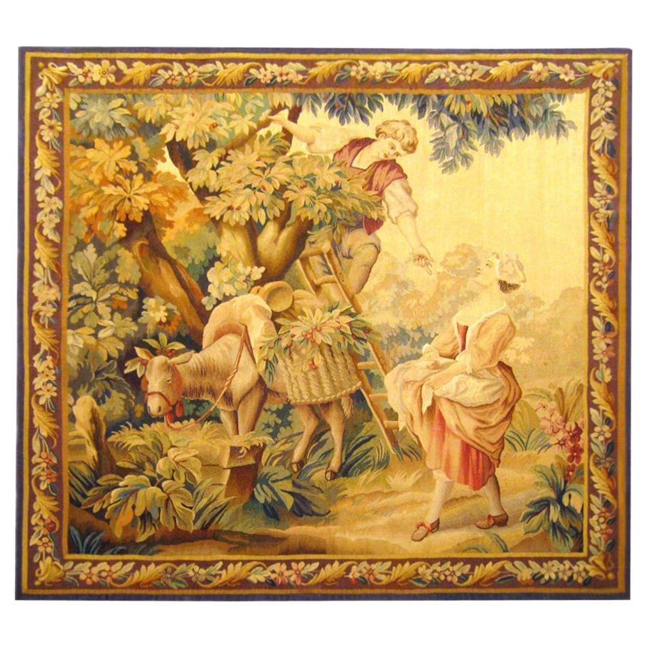 Late 19th Century French Rustic Tapestry