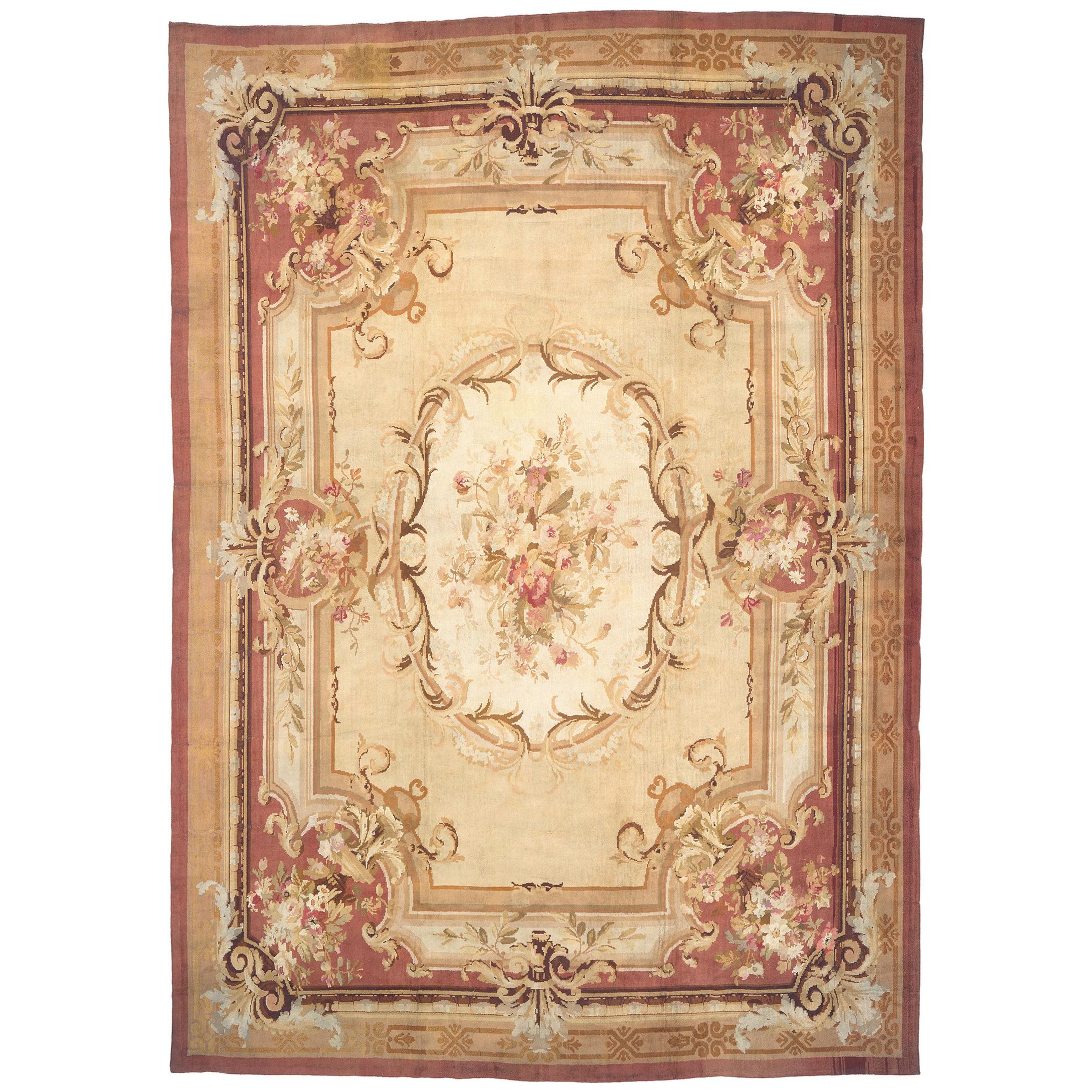 Late 19th Century French Savonnerie Rug For Sale