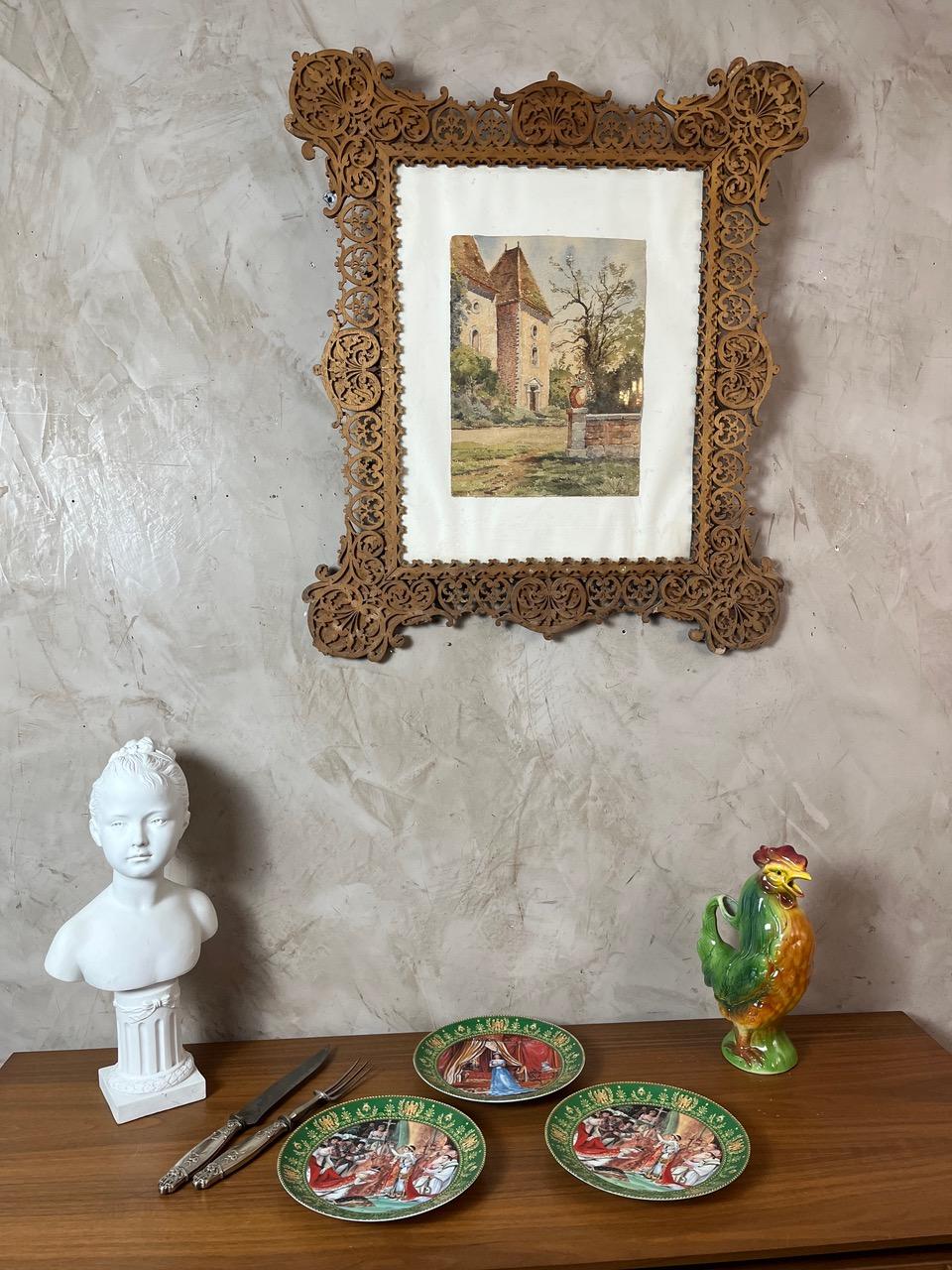 Late 19th century French Set of 3 Limoges Porcelain Napoleon Theme Plates, 1890s For Sale 10
