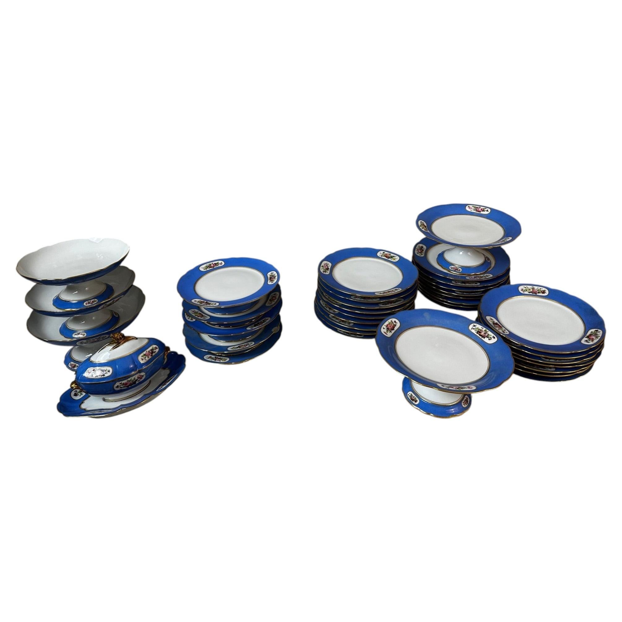 Late 19th century French Set of Edmond Honoré Porcelain, 1880s For Sale
