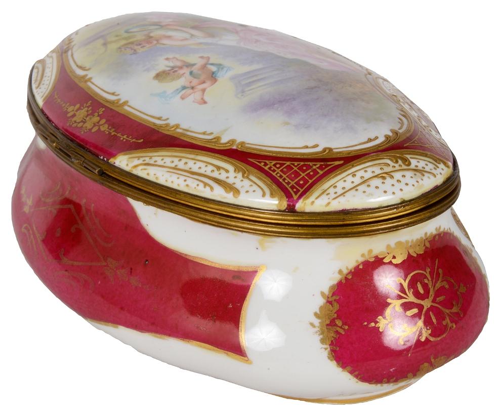 Louis XVI Late 19th Century French Sevres Style Porcelain Casket For Sale