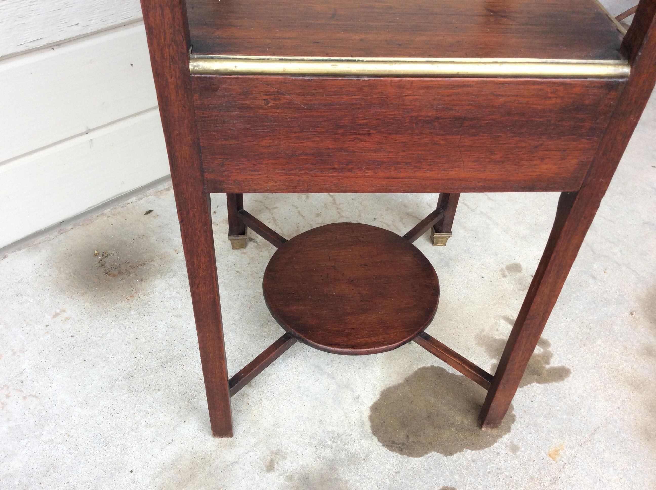 Late 19th Century French Side Table with Brass Details 3