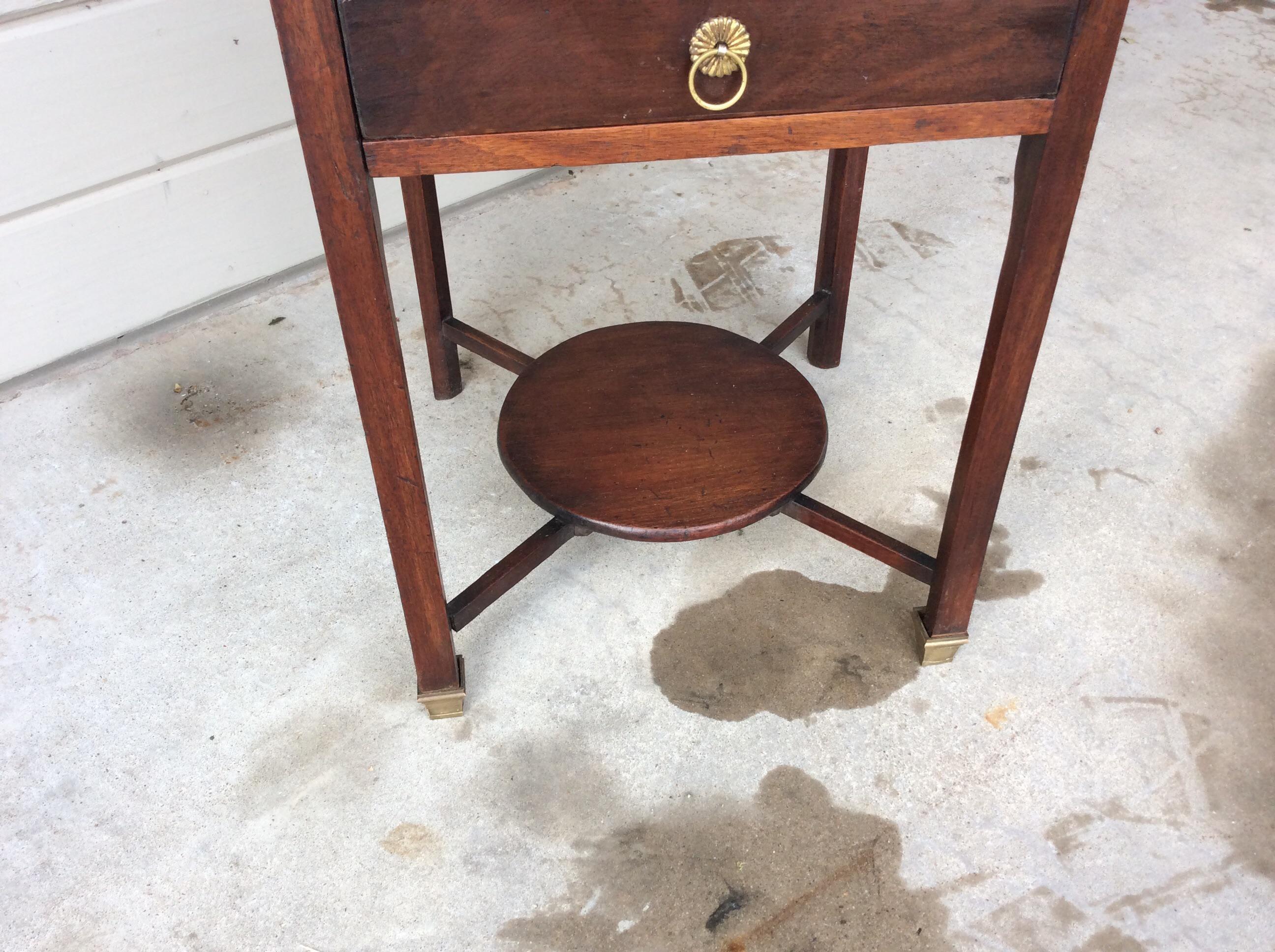 Late 19th Century French Side Table with Brass Details 6