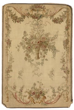 Late 19th Century French Silk Aubusson Tapestry Masterpiece of Rococo Elegance
